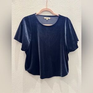 Madewell Tops | Madewell Velvet Butterfly Top